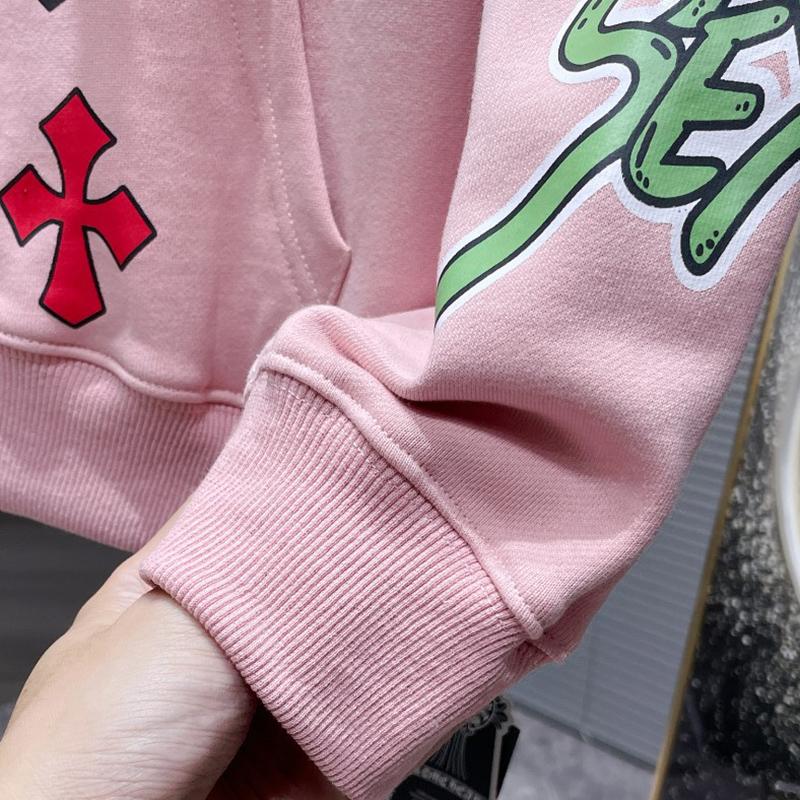 8601 CHROME HEARTS 2025 New Spring and Autumn Plus-size Thin Style Classic Style Logo Hooded Sweatshirt for Couples