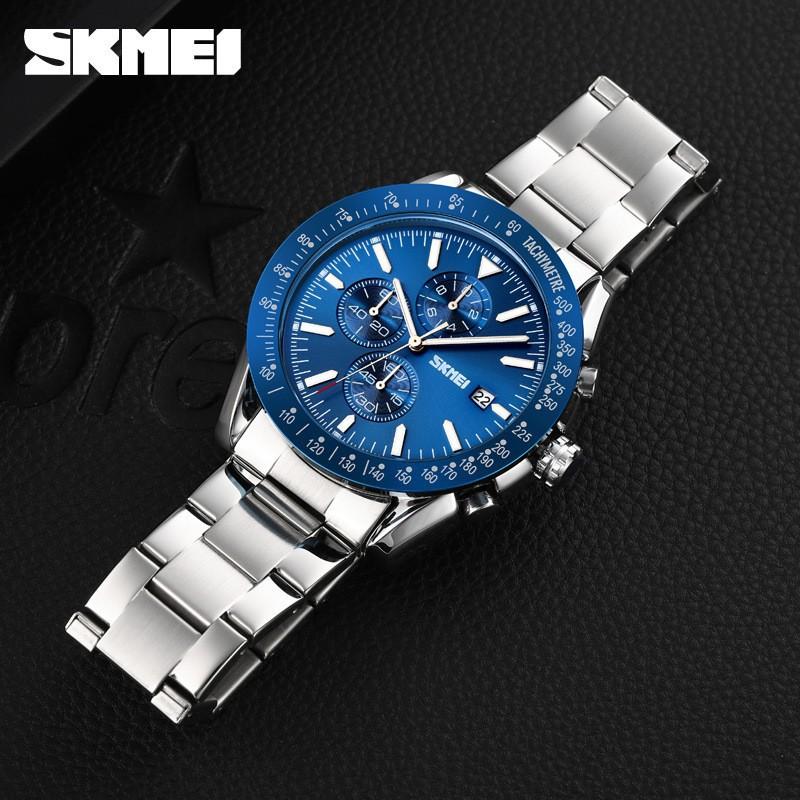 Moment Beauty Fashion Business Multifunctional Mechanical Wind Watch Male Student Waterproof Steel Belt Quartz Watch