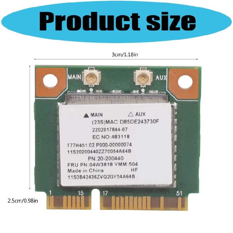 Low Power Consumption PCIE Networking Card For Business Professional Mini PCIe Half Height Wireless Networking Card