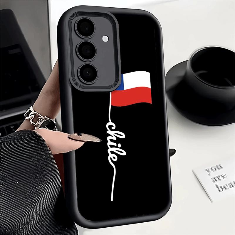 Phone Case for Samsung Galaxy S26 S25 Ultra S24 FE Chile Flag Map Passport Shell S23 Plus S22 + S21 S20 5G Soft Silicone Funda Samsung S23