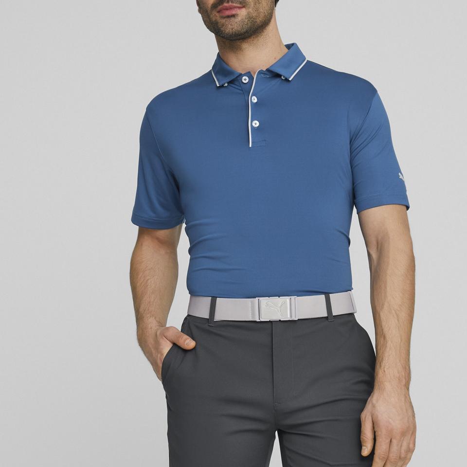 Puma Golf Moisture-Wicking Casual Sports Short Sleeve Polo Shirt Men Tops Light-Blue 620250-08