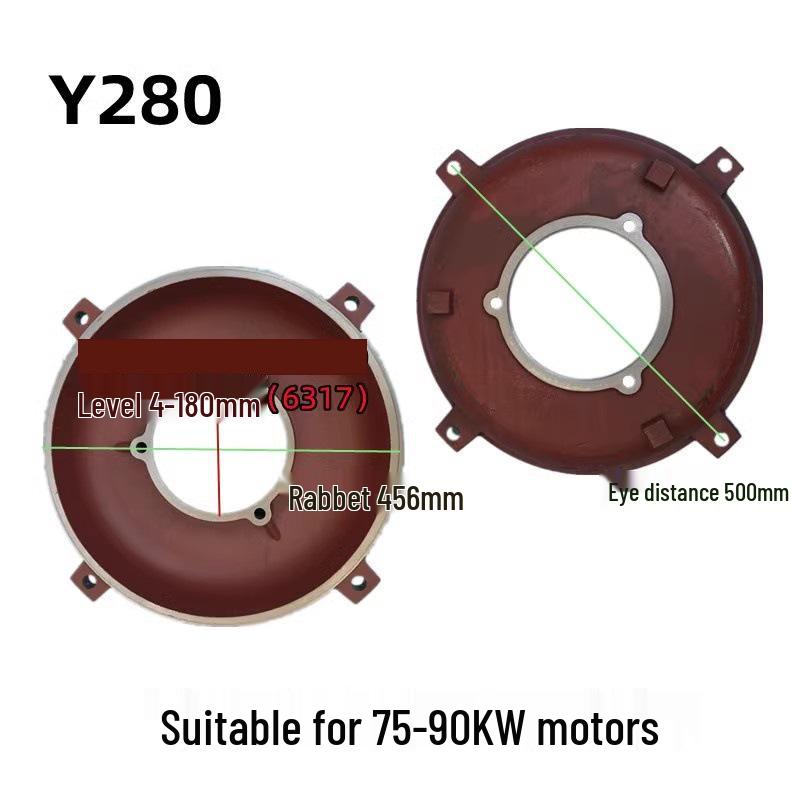 Horizontale Motor-Endkappe für Y80-355, 5,5 kW, Vorder- und Rückseite