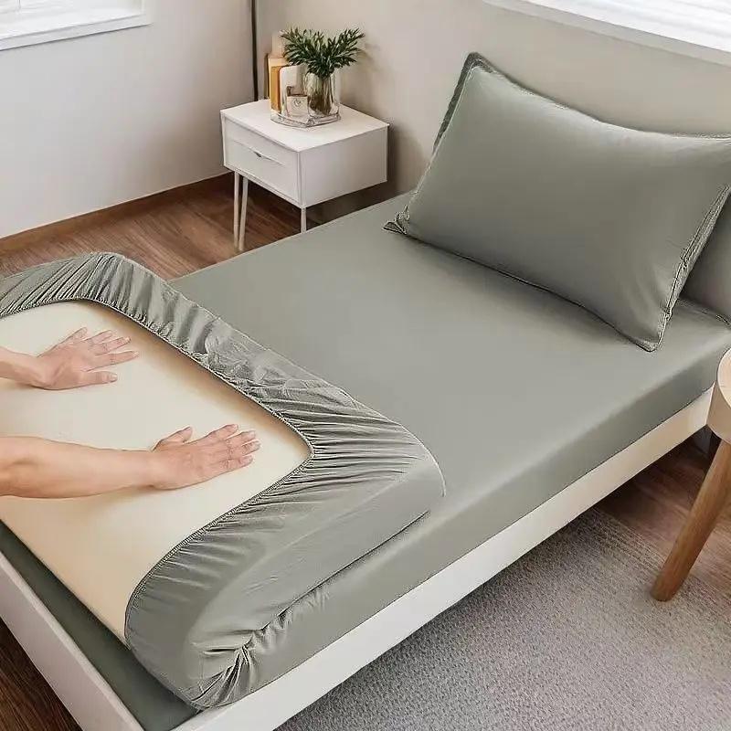 Waterproof Mattress Protector Cover Fitted Sheet, Washable Anti-slip Bed Mattress Cover For All Standard Bedroom Beds Multiple Sizes