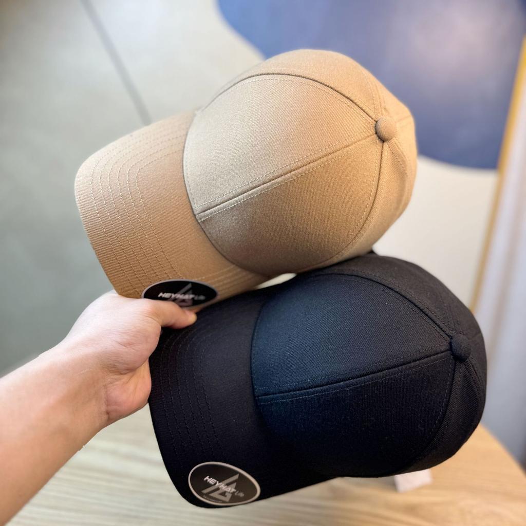 Peaked Cap Men's Large Brim Spring and Autumn Woolen Hat Large Head Circumference Soft Top Widened Brim Baseball Cap Women's Extended Brim