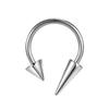 ZS 16G Anello Septum a Cono Acciaio Inossidabile Ferro di Cavallo Piercing Naso Spina Anelli Labbra Colore Nero Trago Helix Orecchino Gioielli per il Corpo