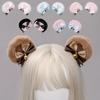 Animal Ear Hairpins Fashion Creative Hair Accessories Double Bowknot Bell Bear Ear Clips Lolita Kawaii Cosplay Barrette Decor