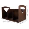 Large Size Three Grid Book Rack Portable Desktop Organizer Sturdy Smooth Surface for Office School Home Practical Bookshelf