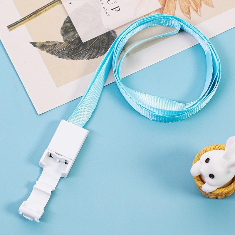 Dual-Sided Clear ID Badge Holder Lanyard - Name Tag & Bus Card Sleeve