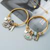 Demon Eye Crystal Pendant Gold Bracelet For Women Fashion Jewelry Gift
