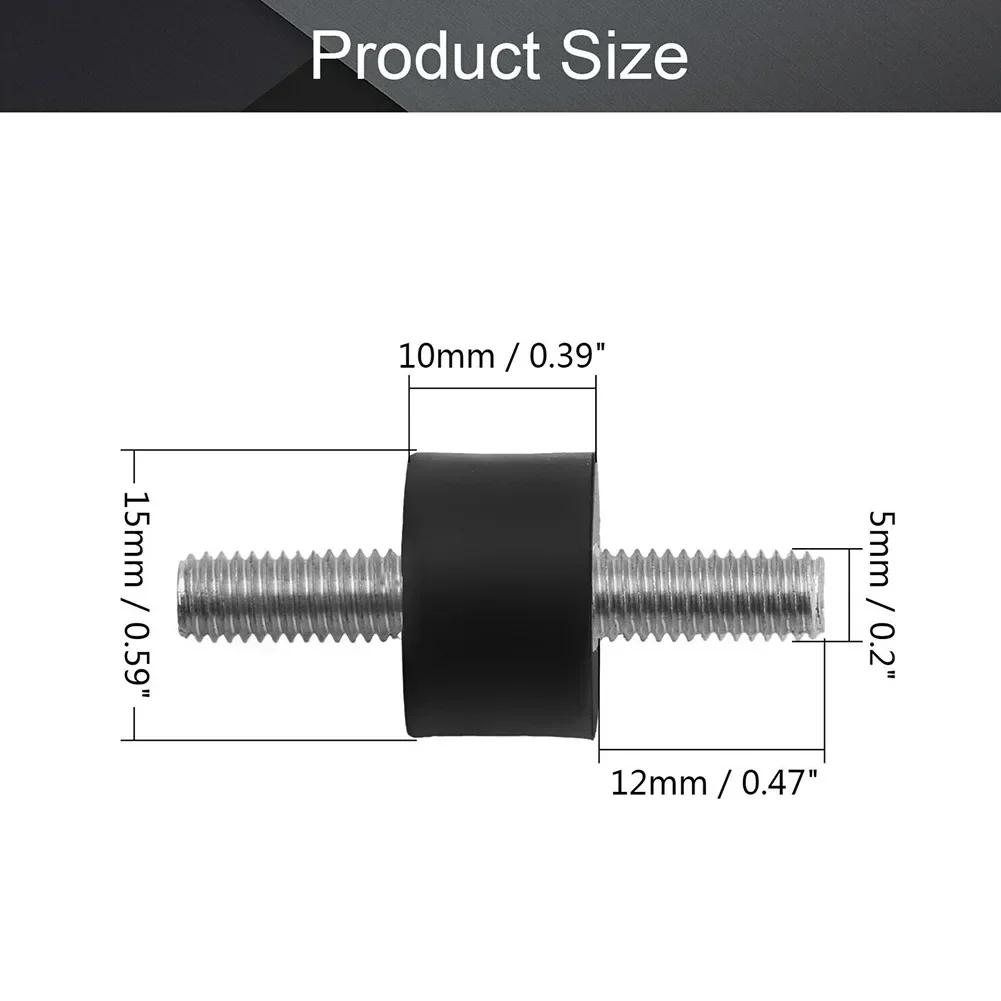 Rubber Vibration Isolator Mount Male Anti Shock Damper M5 M6 Car Bobbin Isolator Damperm For Gasoline Generators Accessories