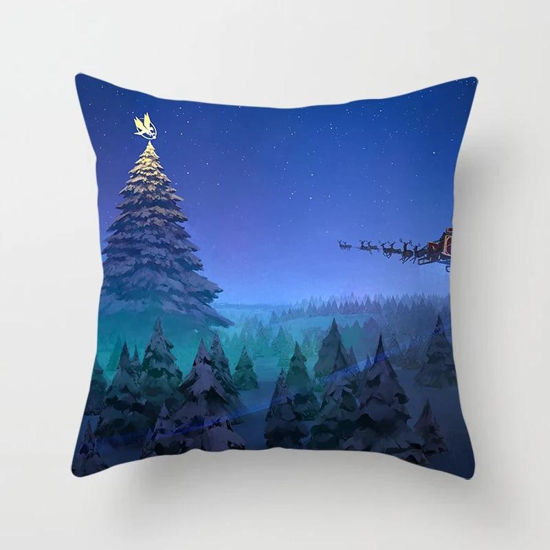 Christmas Pillow Case Christmas Tree Home Bedroom Living Room Decoration Cushion Cover Christmas Decoration Pillow Case