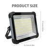 1000LM Solar-Powered Flood Light - 50W Rechargeable LED with Reflector, Waterproof for Outdoor Construction & Security Lighting