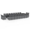 Vidaxl 21-Cz. Garden Furniture Set With Cushions, Poly Rattan, Grey
