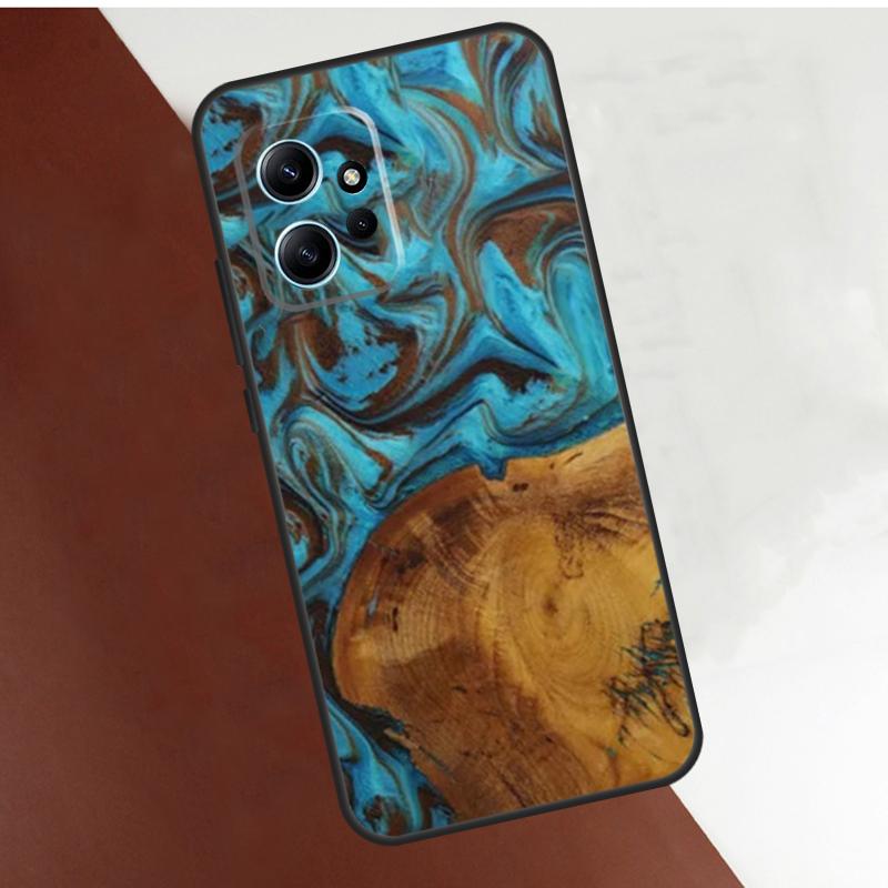 Wood Resin Traveler Protective Case For Xiaomi Redmi Note 14 10 11 12 13 15 Pro Plus Cover For Redmi 15 14C 12C 10C 13C 15C