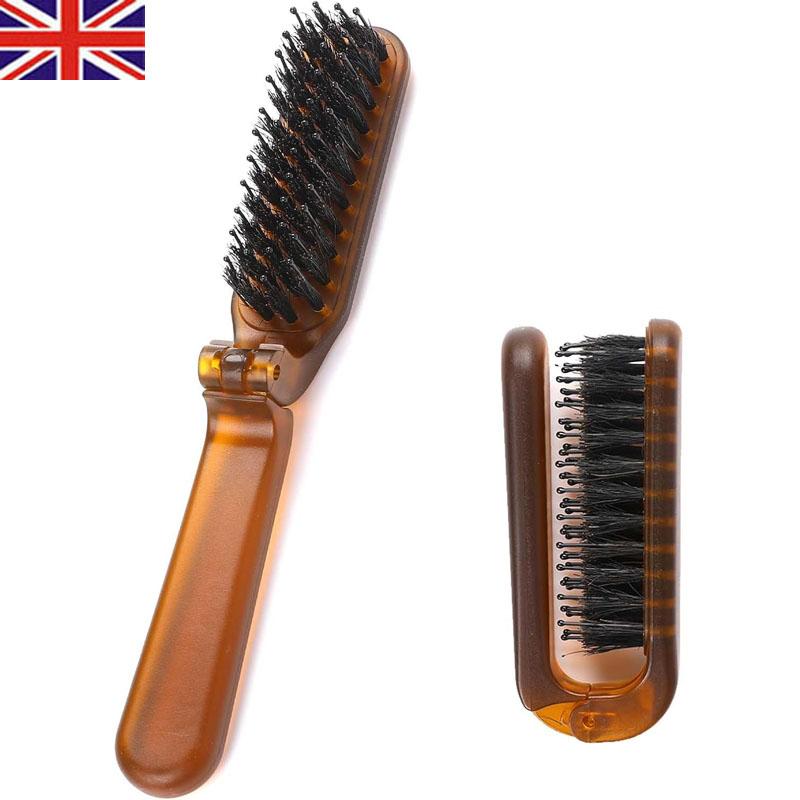 

Расческа из щетины кабана, янтарная, складная, портативная, карманная, дорожная, массажер, инструмент для укладки, салон, подарок для мужчин и женщин Amber Color