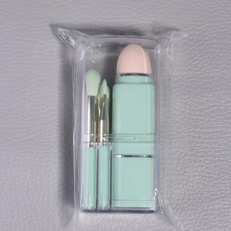 Přenosná sada zatahovacích štětců na make-up: Štětce na oční stíny, korektor a tvářenku
