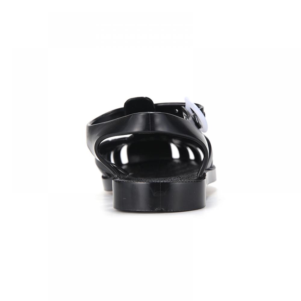 Meduse Sun 201 Noir Noir Black Kids Kids Jelly Shoes Sandals