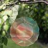 10 Inch Hanging Wind Spinner with Light Wave Pattern 360 Degree Rotating Hook for Garden Balcony Decor Spring Summer Gift Idea