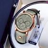 POEDAGAR Men Watch Fashion Casual Chronograph Real Leather Quartz Men's Wristwatch Waterproof Luminous Date Sport Watch for Men
