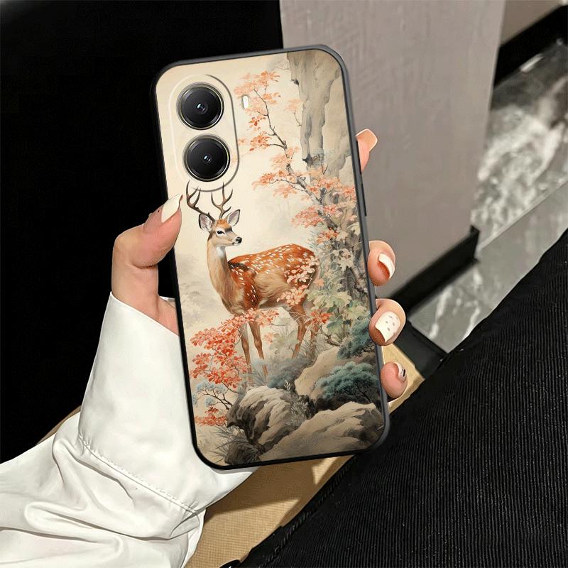 Sika Deer Elk Animal Soft Phone Case for Xiaomi Poco X5 X6 X7 X8 Pro Max X3 F7 F8 Ultra M8 M7 M6 M5 Redmi 15 15C 14C 13C 12C X4