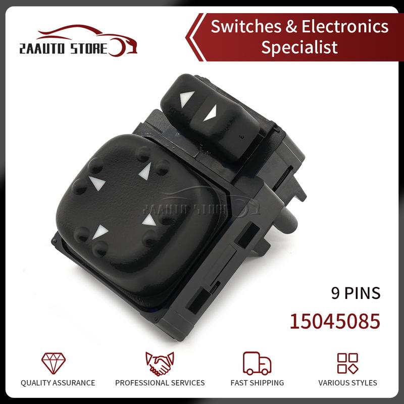 15045085 Car Mirror Adjustment Control Switch For Chevrolet Silverado Avalanche Tahoe GMC Sierra Yukon Cadillac Escalade 9 P