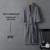 Unisex Quick-Dry Cotton Waffle Bathrobe - Ideal for Summer and Hotels