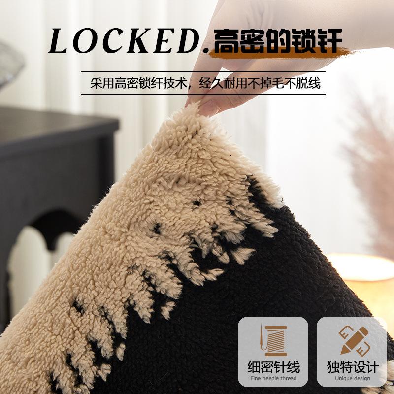 Vertical Shu Cotton Lint Sofa Cushion  New Autumn And Winter Thickened Non-Slip Sofa Cover Sofa Cover Cross-Border Special Supply