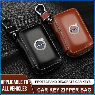 Kožené Logo Pouzdro na Klíče od Auta Klíčenka Pouzdro na Klíče na Zip Taška Pro XC60 XC90 S60 S80 S40 V40 V60 V70 V50 XC70