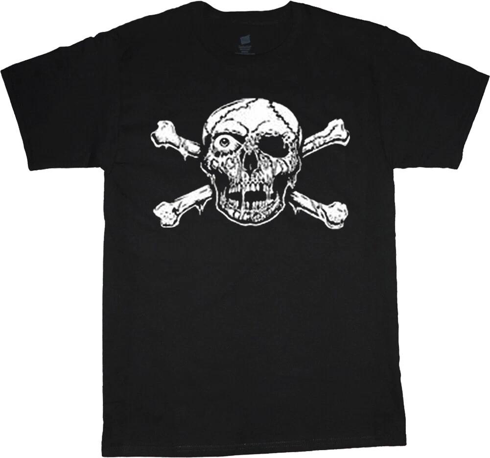 Mens Big and Tall Pirate Skull T-shirt Graphic Tee Mens Clothing Apparel M