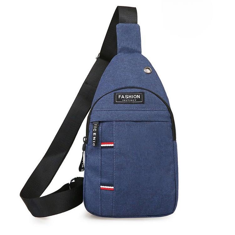 Korean Edition Casual Canvas Bag New Men's Chest Bag  Fashion Travel Versatile One Shoulder Diagonal Straddle Bag