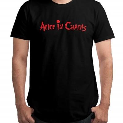 Vintage Alice In Chains Logo T Shirt Cotton Black Size S Xl