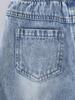 Single-piece Set of Trendy Ripped Denim Wide-leg Jeans for Boys, Perfect for Spring and Summer.