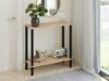 Loft Console Table with Shelf 80x30x80 Cm Metal Black for Hallway