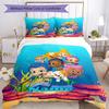 3pcs Custom Name Bubble Guppies Bedding Set Duvet Cover Closure Includes 1 Duvet Cover & 2 Pillowcases, Soft and Comfortable for All Seasons.