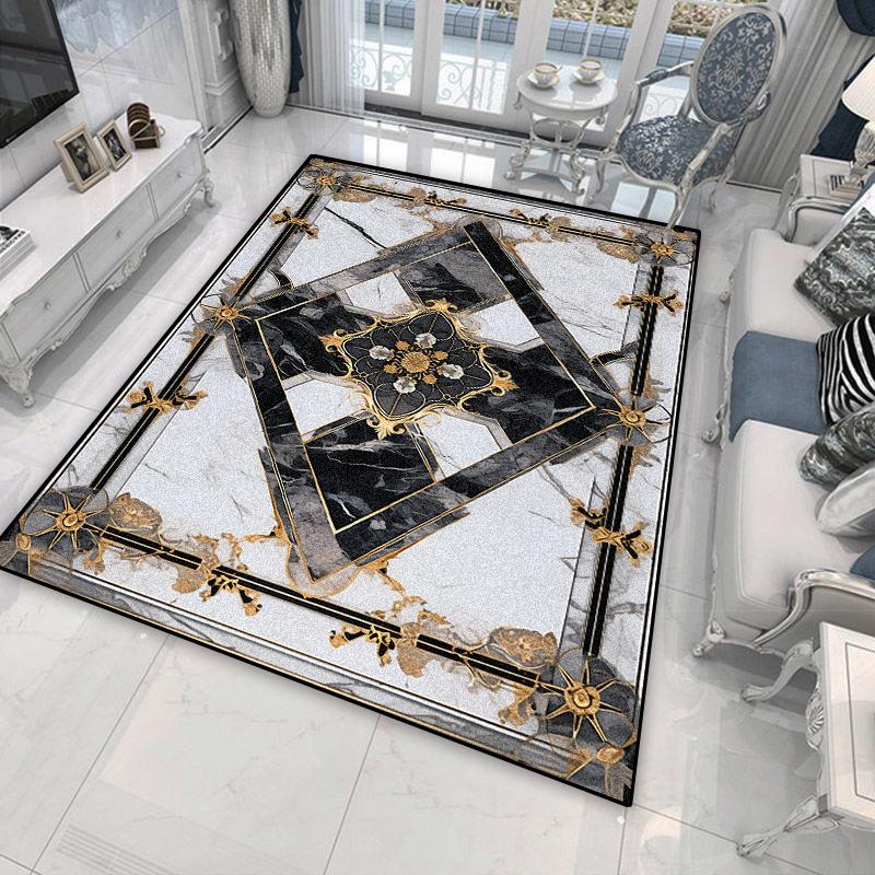 

Килими з мармуру в стилі легкої розкоші, Декорація вітальні, Готельне лобі, Зона дивану, Нековзні килимки для підлоги, Прані, М які килими для спальні, Гардеробної 60*90cm