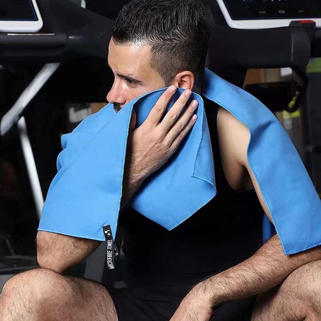 Double Sided Bath Towel High Absorbency Microfiber 40x60cm Fast Dry Washcloths for Travel Gym