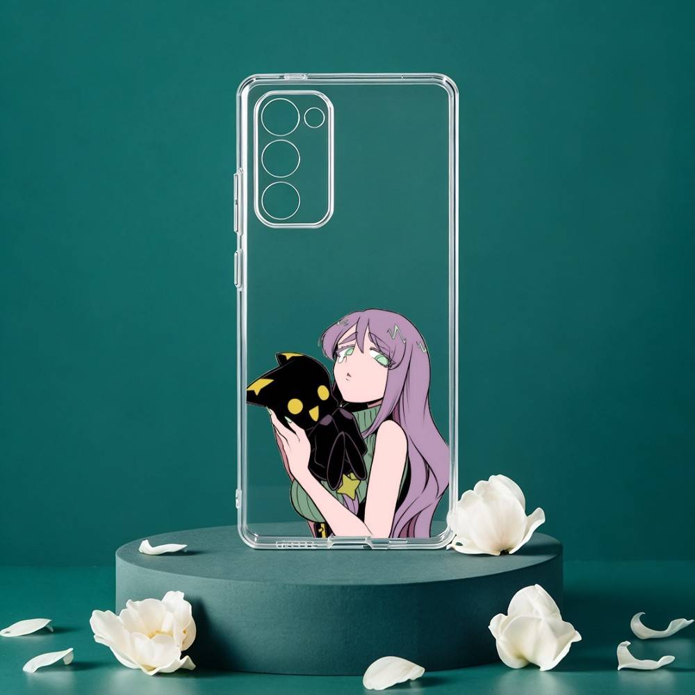 Sprudelnde Magical Girls Manga Handyhülle für Samsung Galaxy S24 S25 S23 S22 S21 Plus S24 S25 Transparente Hülle