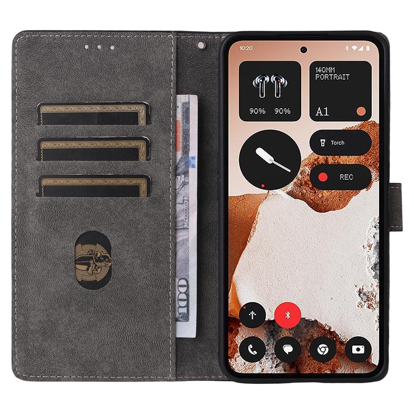 

For Nothing CMF Phone 2 Pro Case Wallet RFID Blocking PU Leather Phone Cover Stand with Strap Brown