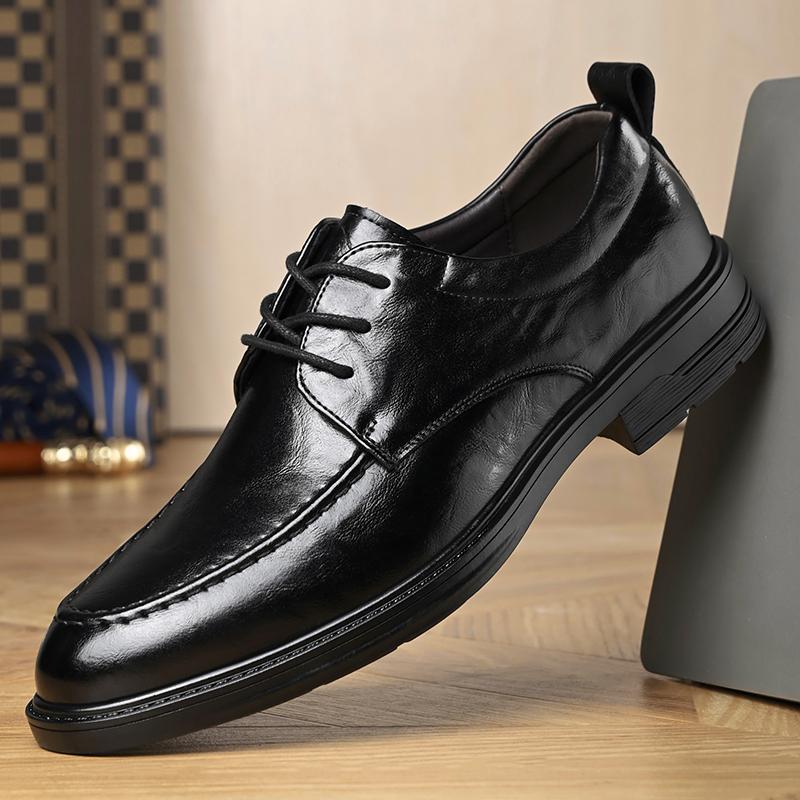 Fashion Casual Leather Mens Oxford Shoes Comfortable Business Shoes Lace Up Leisure Casual Shoes Fashion Sneakers Formal Dress Footwear