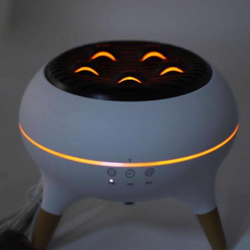 Flame Aromatherapy Diffuser Humidifier 7 Colors Light Essential Oil Diffuser With Timer And Remote Control For Desk Office