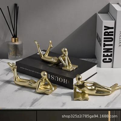 Kreative Charaktere Lesestatue Modernes Zuhause Wohnzimmer Abstrakt Harzfiguren Miniaturen Kunsthandwerk Bürodekor Figuren