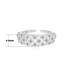 Factory  925 Sterling Silver Open Ring Custom Hollow Mesh Zircon Band Rings Adjustable Cubic  Finger Ring Custom Logo