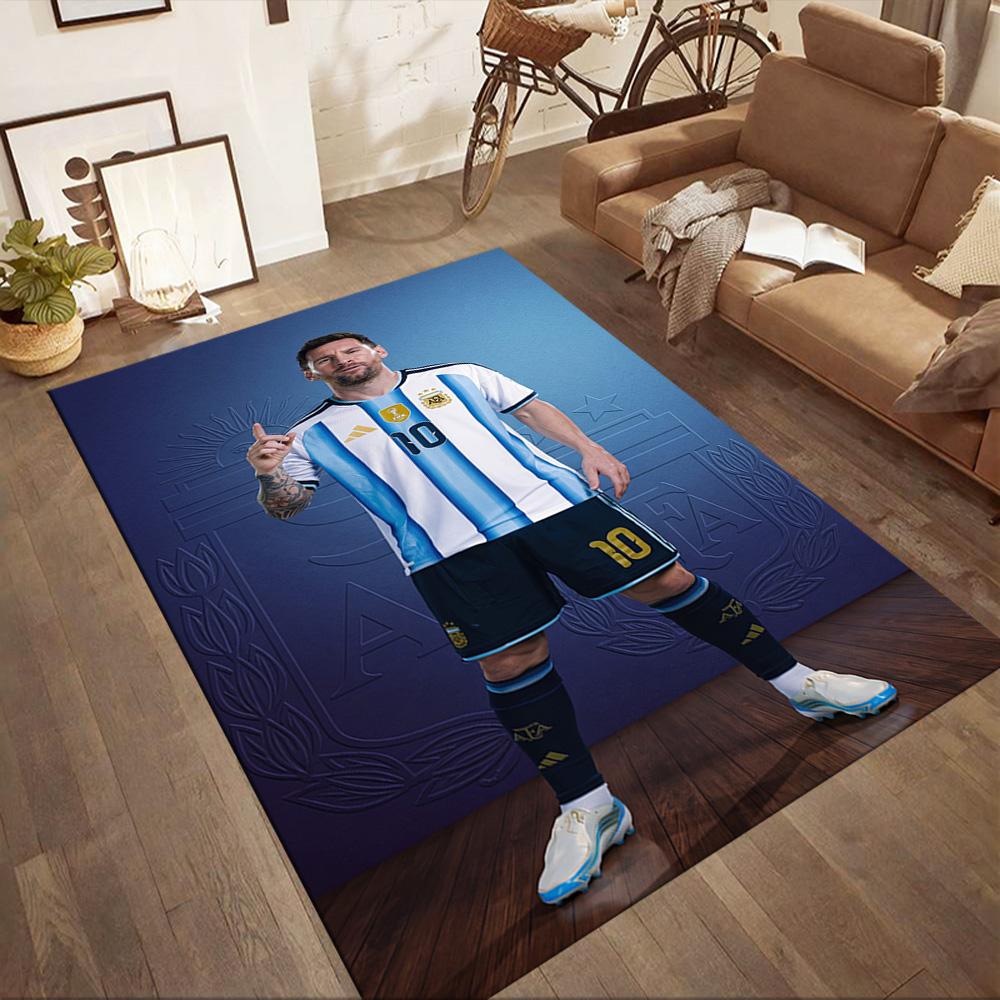 Messi 41 Floor Mat Design for Playrooms Game Room Study room Living Rooms Anti-slip Rug Anime Office Decor