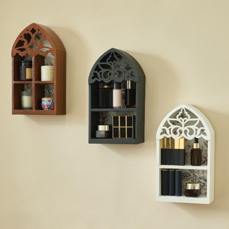 Stylish Wooden Multi-Tier Wall Shelf Space-Saving Storage & Display Organizer for Home Decor, Bedroom Crafts Living Room