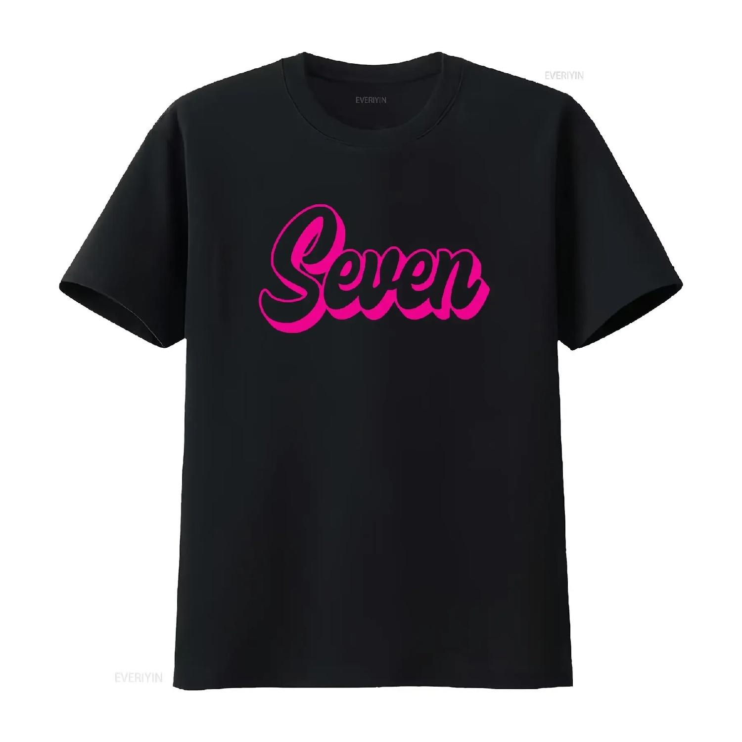 

7th Birthday T Shirt Retro Girl Seven Party Kids Cute Groovy vintage Washed Breathable Versatile Soft Top For Everyday Wear XXXXXL різнокольоровий