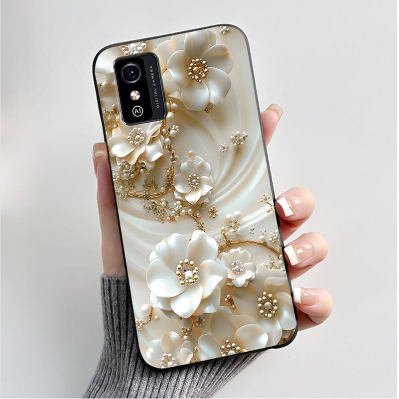 Printing Pattern Case For ZTE Blade L9 Soft Silicone Black Shell Cover Cute Flower Cartoon Casing