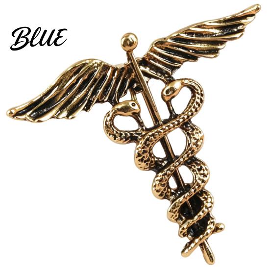Sweater Brooch Pin Angel Wing Entwined Snake Brooch Vintage Alloy Lapel Collar Pin Suit Accessory Men Women Jewelry Accessories for Dress Coat Scarf