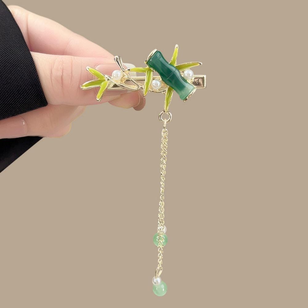 Pearl Tassel Hair Clip Rose Butterfly Flower Hairpin Retro Side Clip Accents Chinese Hanfu Weddings Women s Hair Accessories