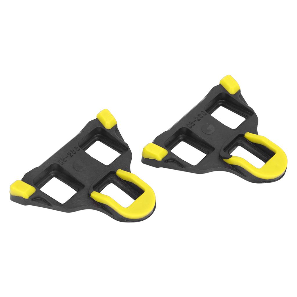 TB‑011 Universal Road Bike Cleats 6 Degree Float Self Locking Cycling Pedals Cleat SetBlack Yellow