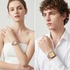 Gedi Retro Women's Square Dial Quartz Watch with Steel Band - Versatile Waterproof Wristwatch for Daily Commute and Work.